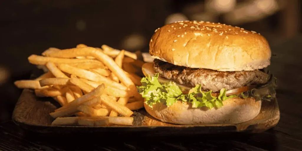 Hamburger met friet